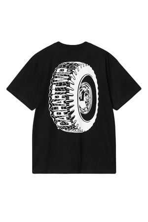 S/S Tire T-Shirt in cotone leggero nero CARHARTT WIP | I034666E7